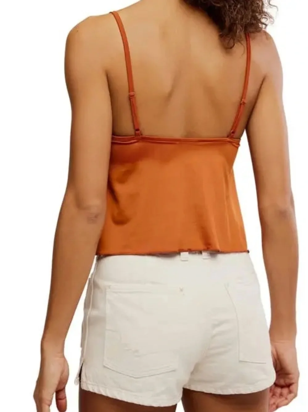 Free People Sophie Lace Trim Cinnamon Stick Cami Top Sz Medium NWT